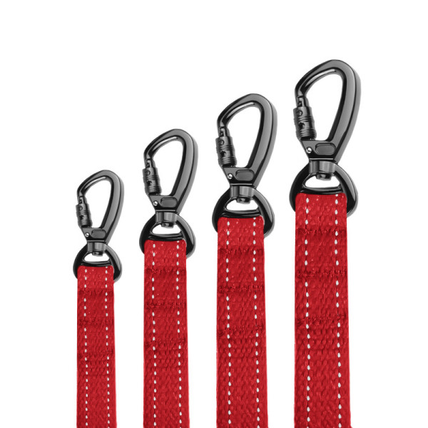 Повідець для собак Barksi Сotton рефлекторний бавовняний брезент Червоний