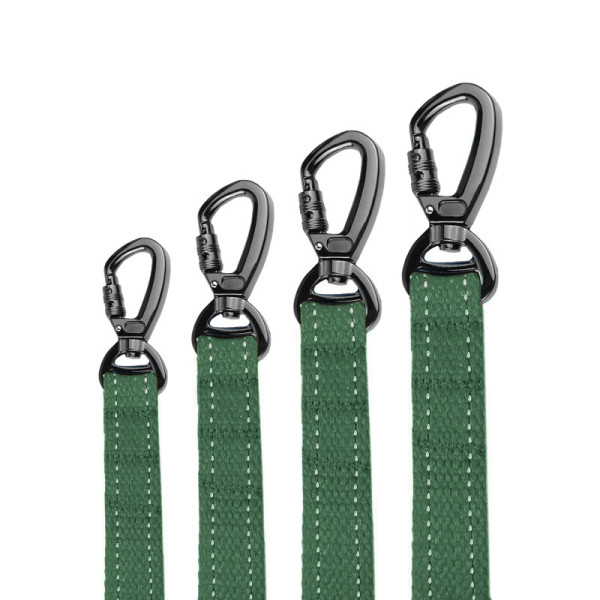 Повідець для собак Barksi Сotton рефлекторний бавовняний брезент Армійський