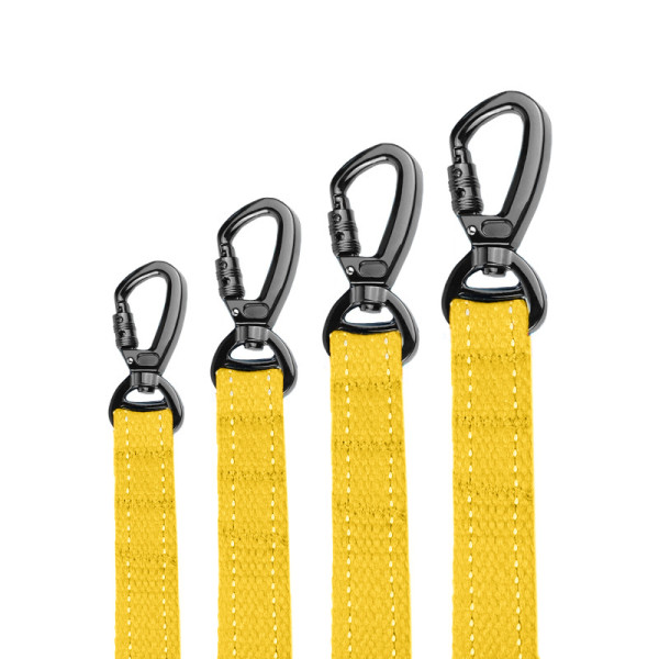 Повідець для собак Barksi Сotton рефлекторний бавовняний брезент Жовтий