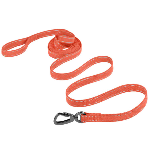 Повідець для собак Barksi Сotton рефлекторний бавовняний брезент помаранчевий