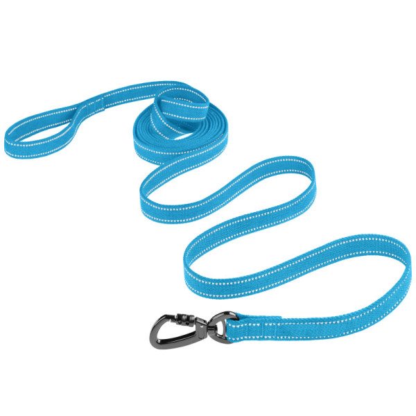 Повідець для собак Barksi Сotton рефлекторний бавовняний брезент блакитний