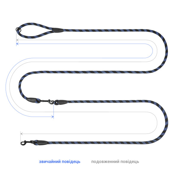 Повідець для Собак Barksi світловідбивний "Вільні руки" Синій Повідець для Собак Barksi світловідбивний "Вільні руки" Синій