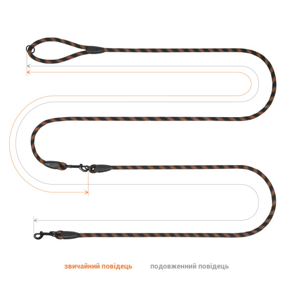 Повідець для Собак Barksi світловідбивний "Вільні руки" Помаранчевий