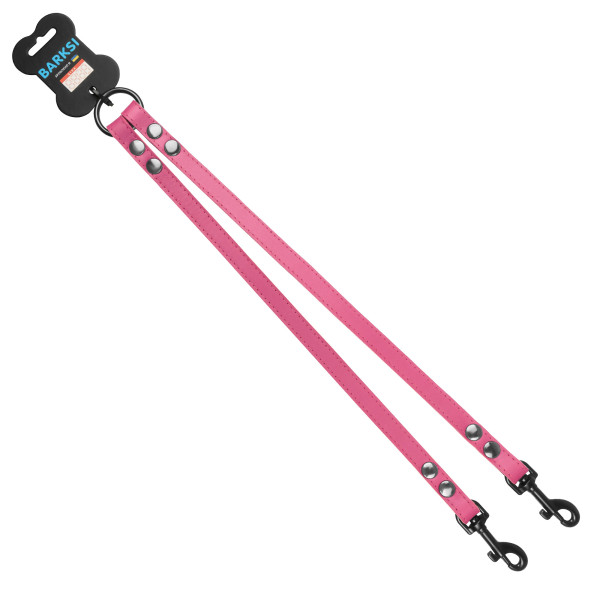 Повідець-спарка для Собак Шкіряний Barksi Classic Рожевий