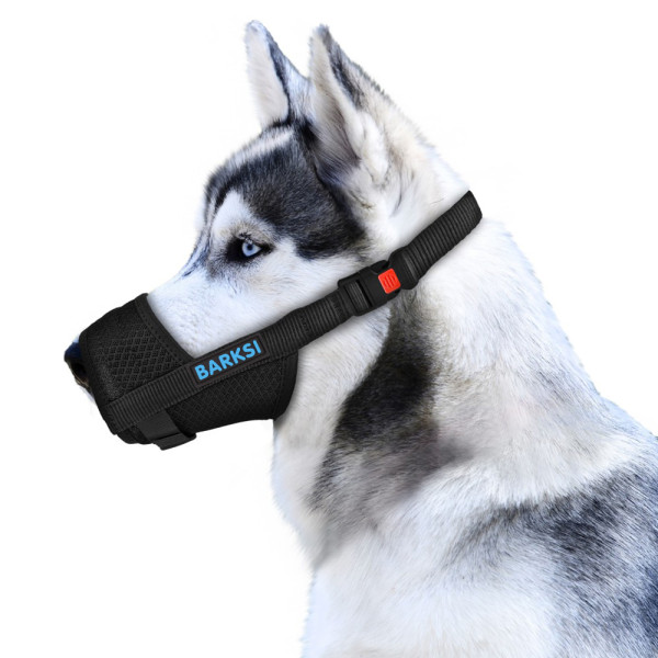 Намордник для собак Barksi Mesh Дихаючий Регульований 3D сітка Чорний