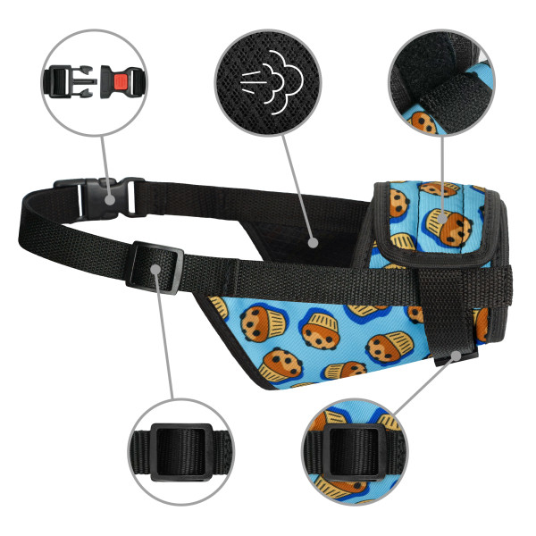 Намордник для собак Barksi нейлоновий регульований Кекси