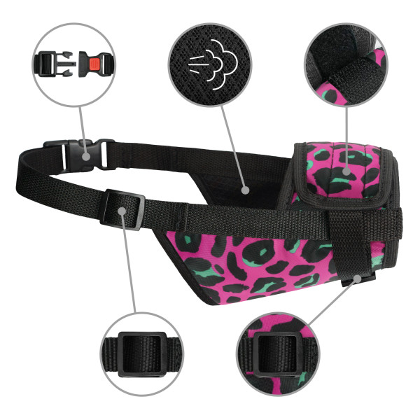 Намордник для собак Barksi нейлоновий регульований Леопард