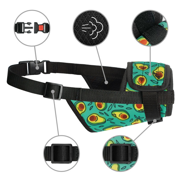 Намордник для собак Barksi нейлоновий регульований Авокадо