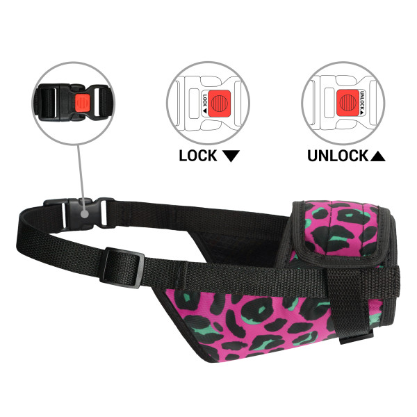 Намордник для собак Barksi нейлоновий регульований Леопард