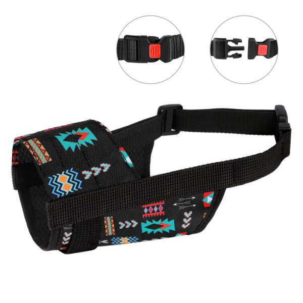 Намордник для собак Barksi нейлоновий регульований Ацтеки