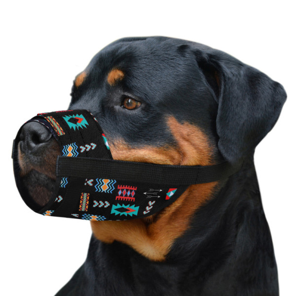 Намордник для собак Barksi нейлоновий регульований Ацтеки