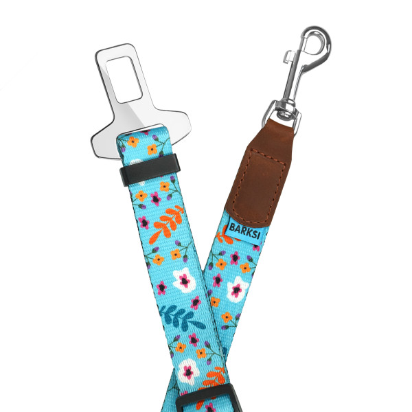 Автомобільний Ремінь Безпеки для Собак Barksi Нейлоновий Принтований Квіти Ментоловий