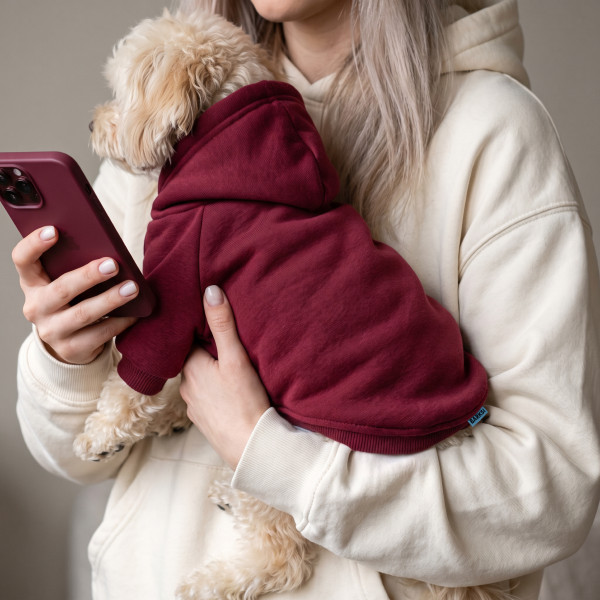 Худі для собак Barksi Textile Бордовий