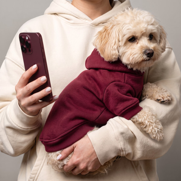 Худі для собак Barksi Textile Бордовий