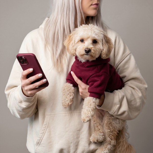 Худі для собак Barksi Textile Бордовий
