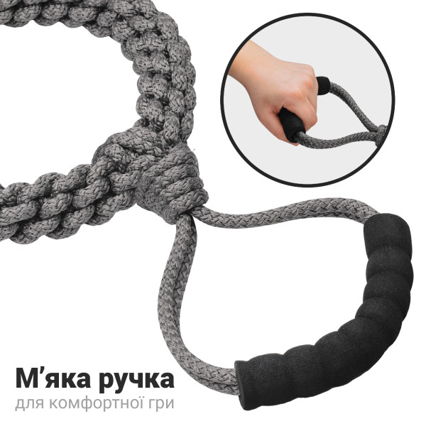 Іграшка для Собак із шнура Кільце з ручкою Barksi