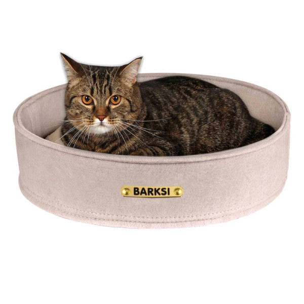 Лежак для Тварин Barksi Круглий Бежевий