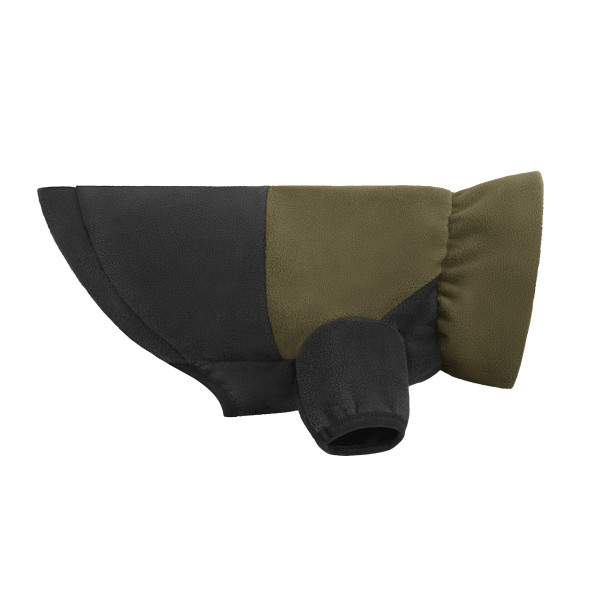 Флісова кофта для собак TM Barksi Textile Оливковий/Чорний