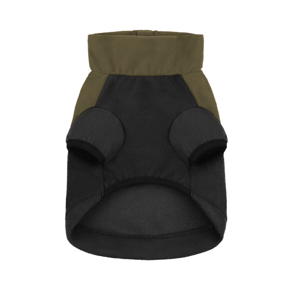 Флісова кофта для собак TM Barksi Textile Оливковий/Чорний