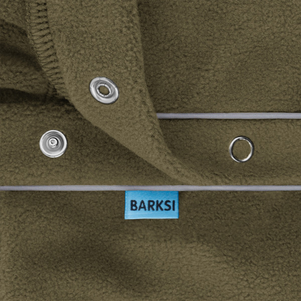 Флісова кофта для собак TM Barksi Textile Оливковий/Чорний