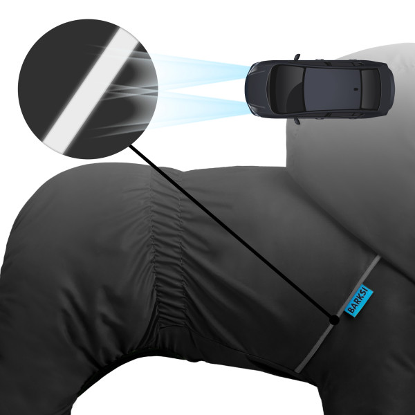 Комбінезон-дощовик для собак Barksi Textile Чорний