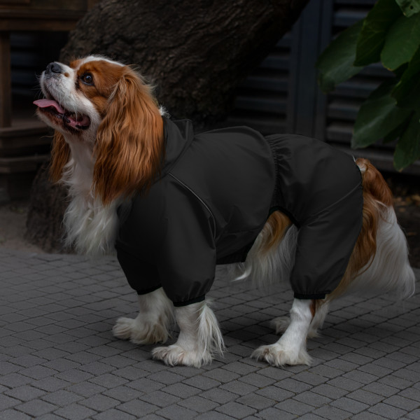 Комбінезон-дощовик для собак Barksi Textile Чорний