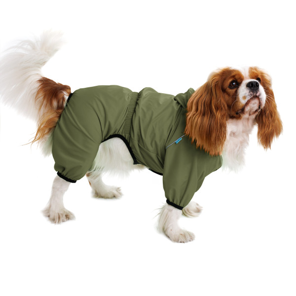 Комбінезон-дощовик для собак Barksi Textile Оливковий