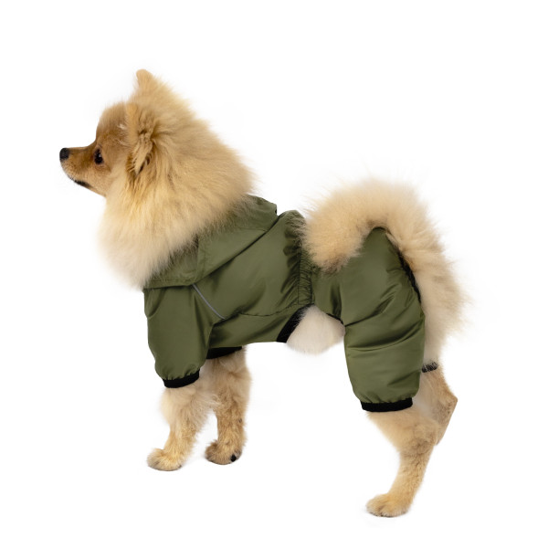 Комбінезон-дощовик для собак Barksi Textile Оливковий