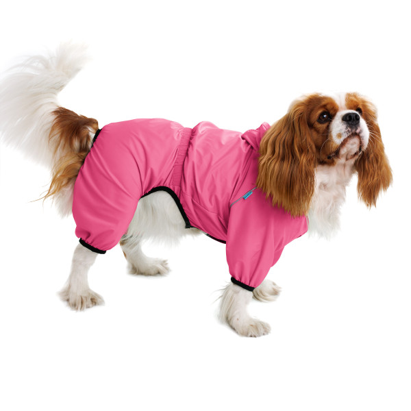 Комбінезон-дощовик для собак Barksi Textile Рожевий