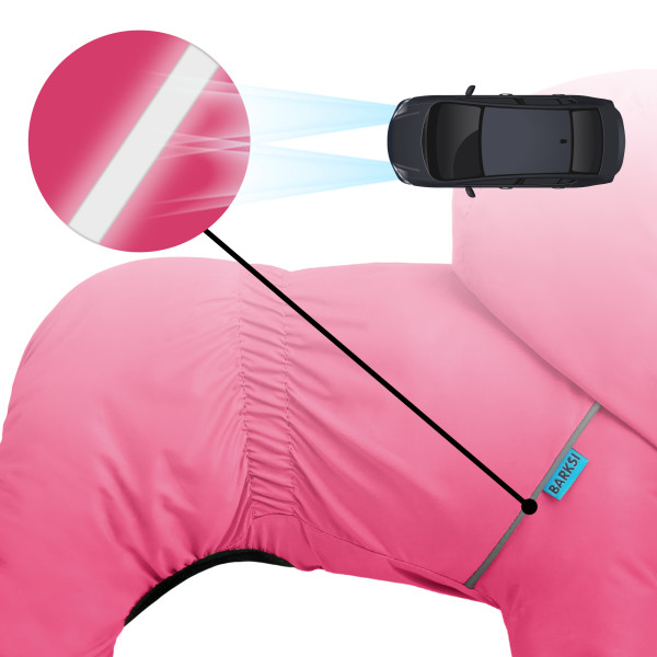 Комбінезон-дощовик для собак Barksi Textile Рожевий