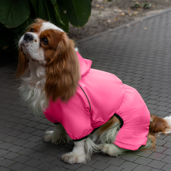 Комбінезон-дощовик для собак Barksi Textile Рожевий
