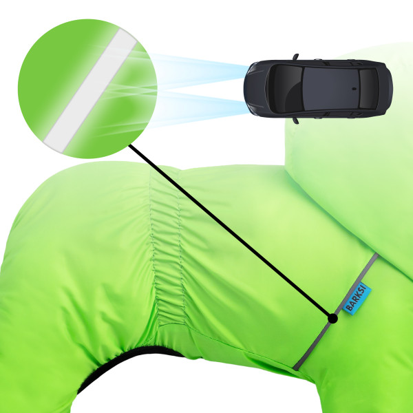 Комбінезон-дощовик для собак Barksi Textile Салатовий