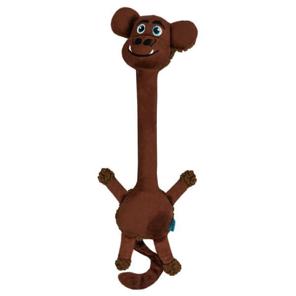 Іграшка для Собак Barksi з хрусткою шиєю та пищалкою Мавпа