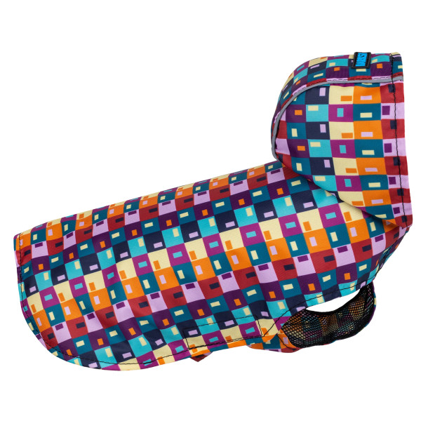 Дощовик для собак Barksi Textile з капюшоном Печворк