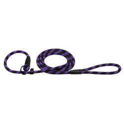 Повідець-Зашморг для Собак Bronzedog Active з Альпіністського Шнура Світловідбиваючий Чорно-Фіолетовий