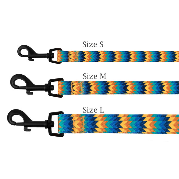 Повідець для Собак Bronzedog Urban Зигзаг Нейлоновий Жовто-Синій