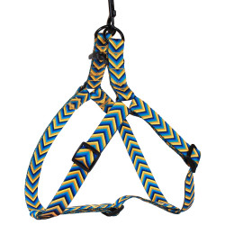 Шлея для Собак BronzeDog Urban Стрілка Нейлонова Жовто-Синя