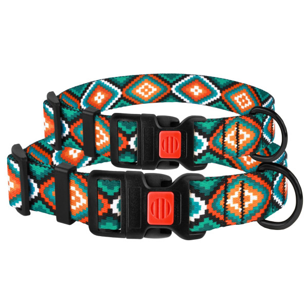 Нашийник для Собак BronzeDog Urban Нейлоновий з Пластиковою Пряжкою Ромби
