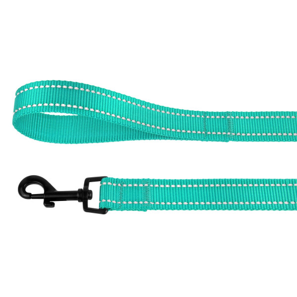 Повідець для Собак Bronzedog Active Нейлоновий зі Світловідбиттям Ментоловий