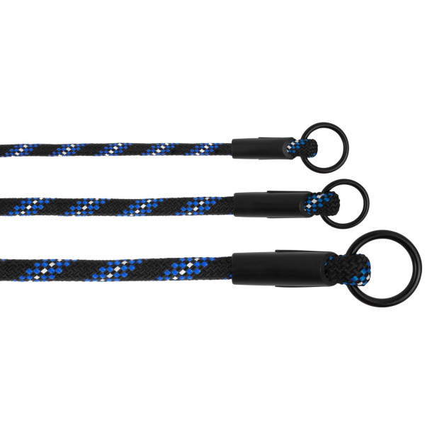 Нашийник-Зашморг для Собак BronzeDog Active з Альпіністського Шнура Чорно-Блакитний
