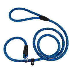 Повідець-Зашморг для Собак Bronzedog Active з Альпіністського Шнура Тренувальний Чорно-Блакитний