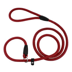 Повідець-Зашморг для Собак Bronzedog Active з Альпіністського Шнура Тренувальний Чорно-Червоний