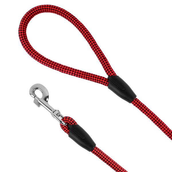 Повідець для Собак Bronzedog Active з Альпіністського Шнура Чорно-Червоний