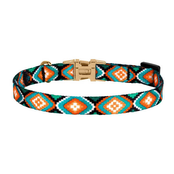 Нашийник для Собак Дрібних Порід BronzeDog Urban Нейлоновий з Металевою Пряжкою Ромби