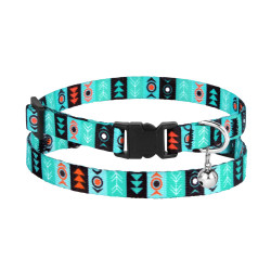 Нашийник для Котів BronzeDog Urban Нейлоновий з Пластиковою Пряжкою та Дзвіночком Інки