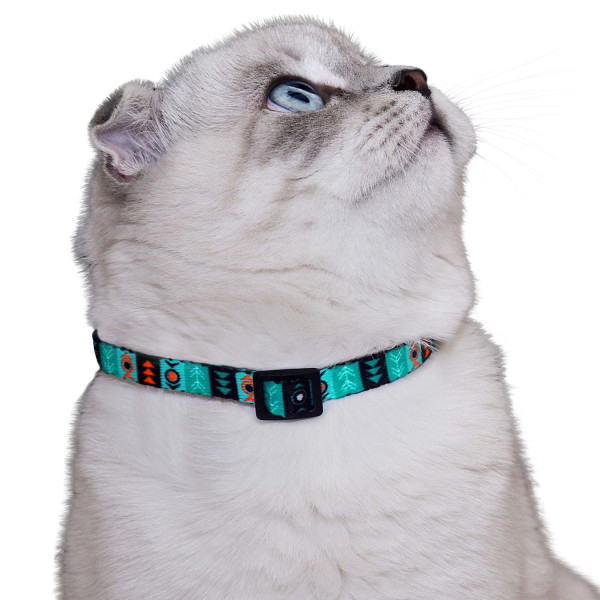 Нашийник для Котів BronzeDog Urban Нейлоновий з Пластиковою Пряжкою та Дзвіночком Інки