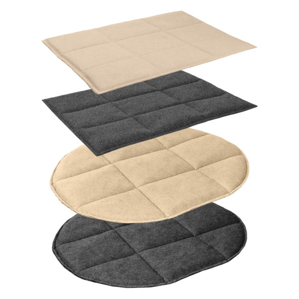 Килимок для домашніх тварин BronzeDog Овальна Сіра