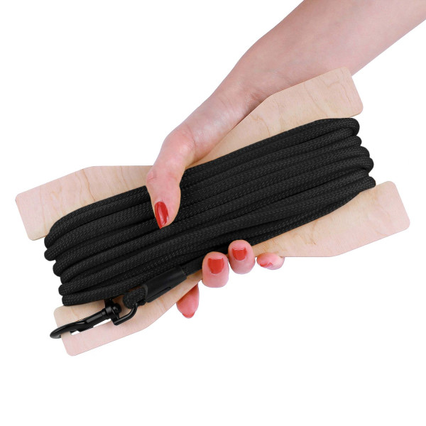 Повідець для Собак Bronzedog Active зі Шнура Тренувальний Чорний