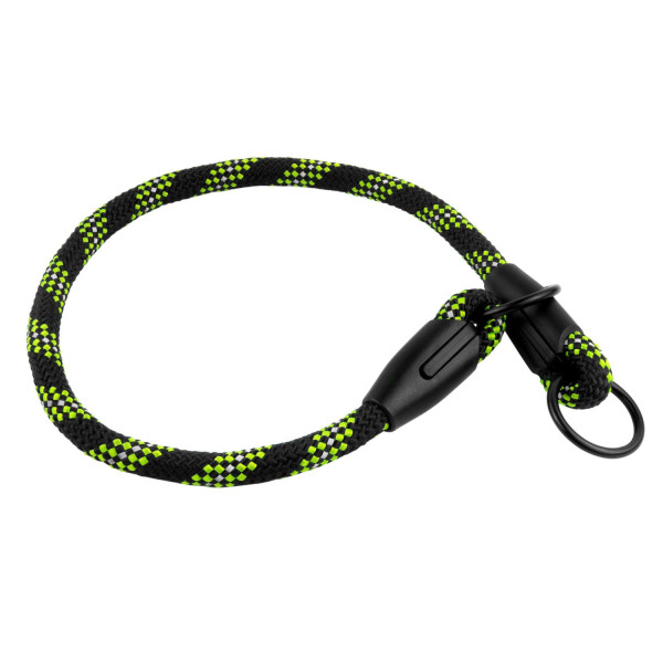 Нашийник-Зашморг для Собак BronzeDog Active з Альпіністського Шнура Чорно-Салатовий