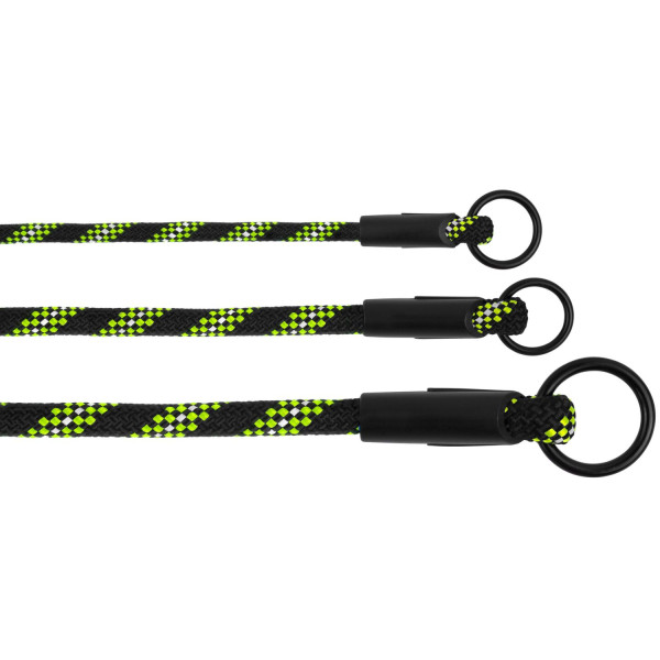 Нашийник-Зашморг для Собак BronzeDog Active з Альпіністського Шнура Чорно-Салатовий